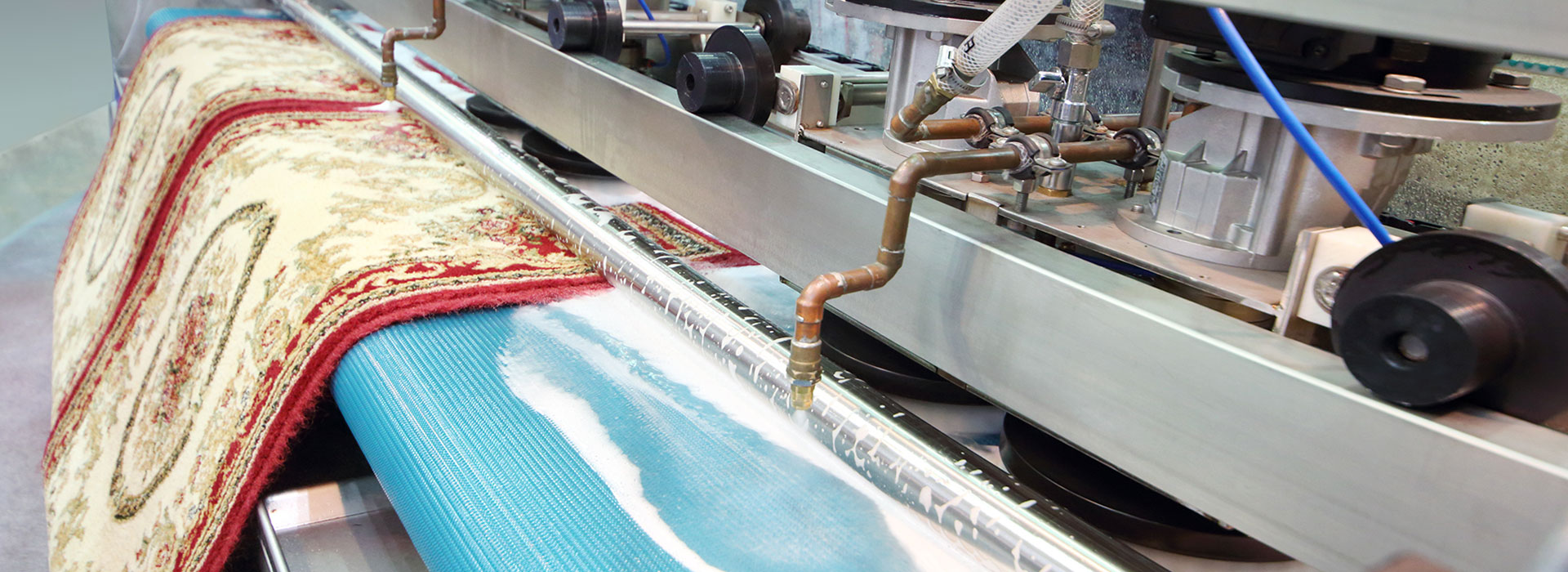 MOSCOW   NOVEMBER 15: Demonstration of machine for cleaning wool